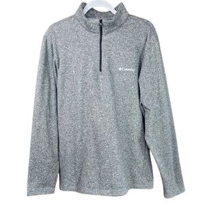 Columbia Men's Heathered Gray Quarter-Zip Fleece Lined Top